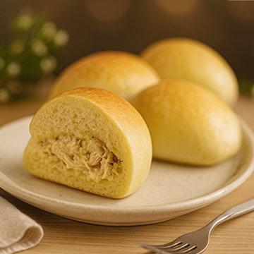 Mini Pão de Batata Recheado de Frango - 100g