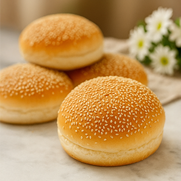 Pacote de Pão de hambúrguer c/ Gergelim (4 Unidades)